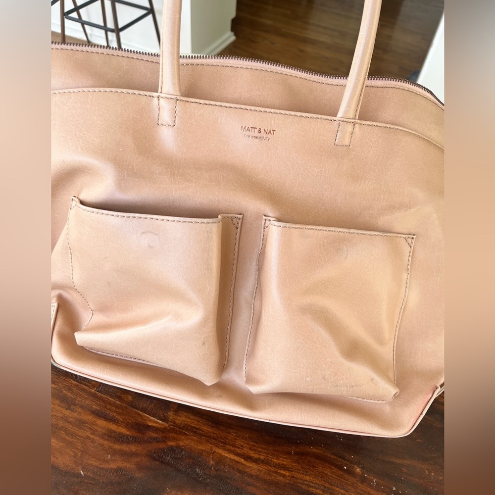 Matt & Nat cruelty free vegan leather diaper and laptop bag